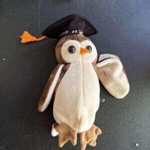 TY Beanie Baby - WISE the 1998 Owl (7.5 inch) - MWMT's Stuffed Animal Toy